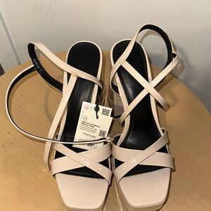 Zara Cream Strappy Heels